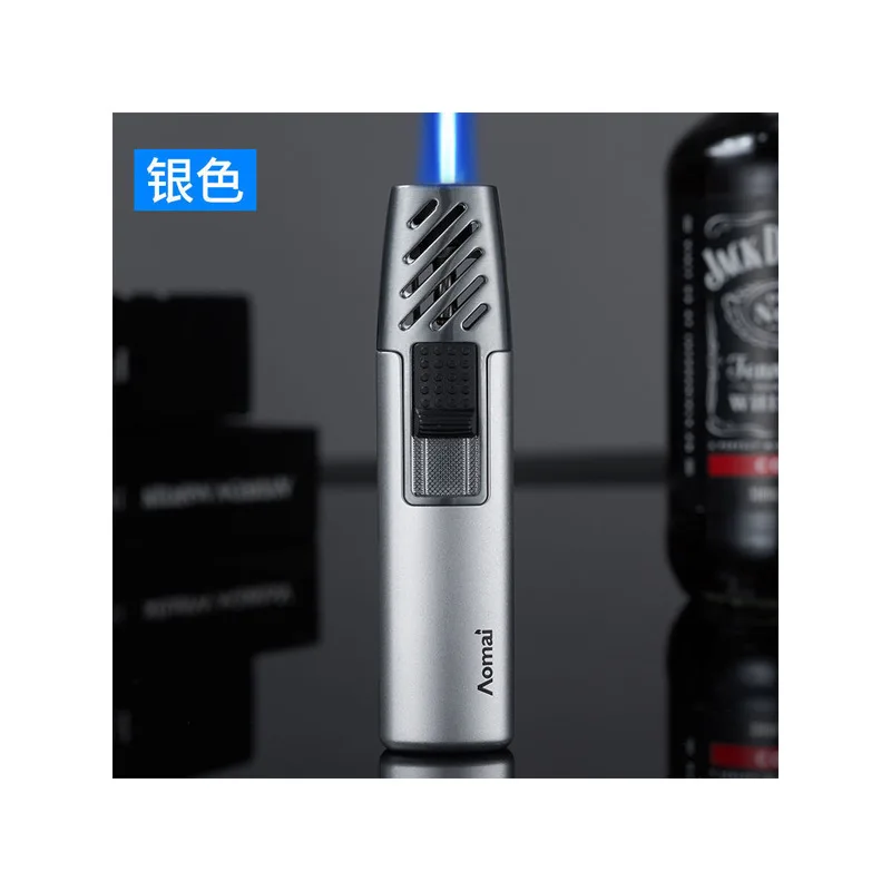 Newest Direct-rush Windproof Lighter Personalized Inflatable Blue Flame Portable Small Welding Gun for Men's Cigarette Lighter