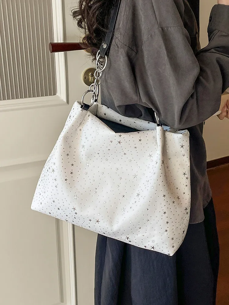 

Advanced Work Bag Fashionable Star Printed Women's Handbag 2026 New Spring Versatile Shoulder Bag Large Capacity Tote Bag
