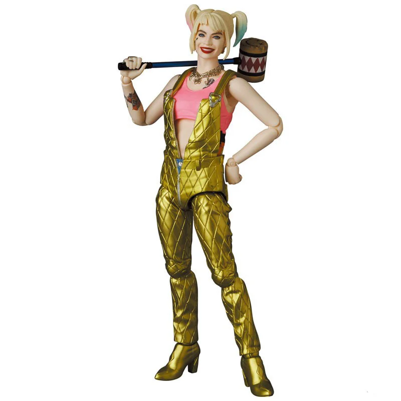 Medicom Toy Mafex 153 Harley Quinn Overalls Ver. DC 16Cm Anime Original Action Figure Model Kit Toy Birthday Gift Collection