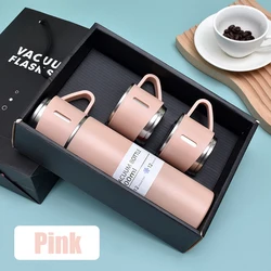 500ML 304 Stainless Steel Vacuum Insulated Bottle Gift Set Office Business Style Coffee Mug Thermos Bottle Portable Flask Carafe