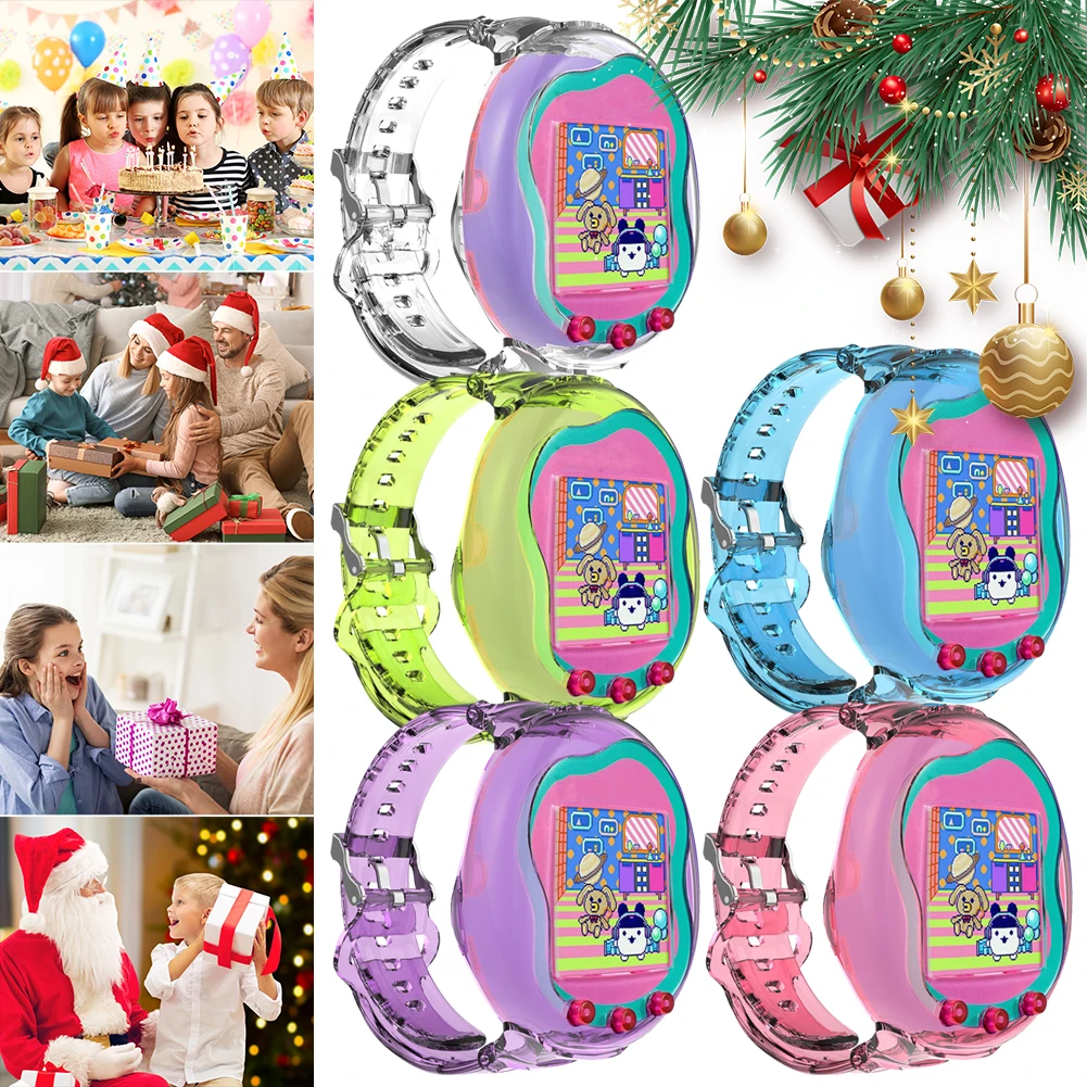 TPU Wristband Adjustable Protective Case for Tamagotchi Uni Shockproof Anti-Drop Wrist Strap Washable for Kids 6.3-8.85in