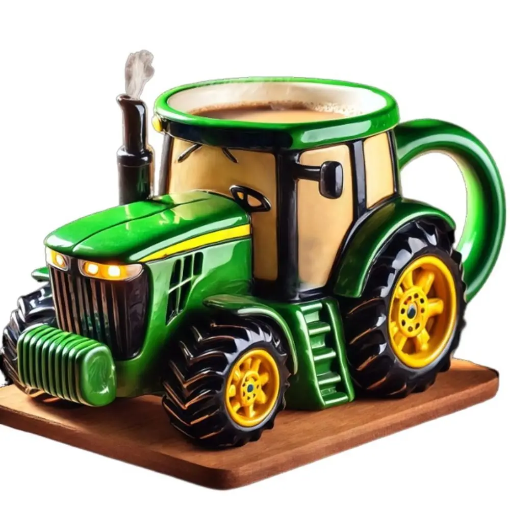Fashion Durable Tractor Mug Handcrafted Semi-trailer Shaped Coffee Cup 11 Ounces Tractor Coffee Mug For Men
