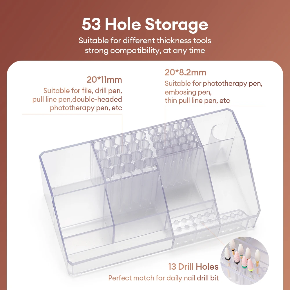 Acrylic Storage Rack Nail Art Tools Organizer Nail Salon Display Rack Large Capacity Storage Box Gel Polish Cosmetic Drawer