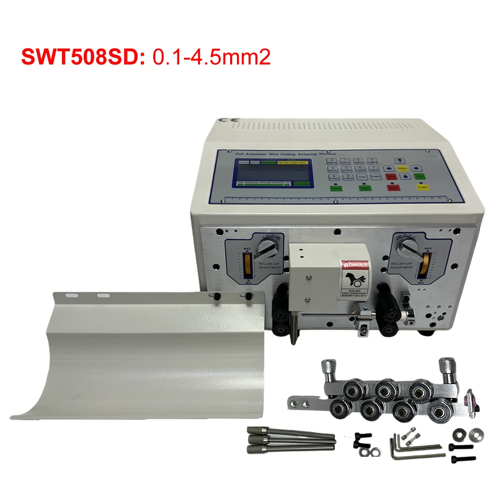 0.1-8.0mm2 Automatic Adjustable Wire Stripping Peeling Cutting Machine SWT508C SWT508SD SWT508E Cable Cutter Stripper 220V 110V