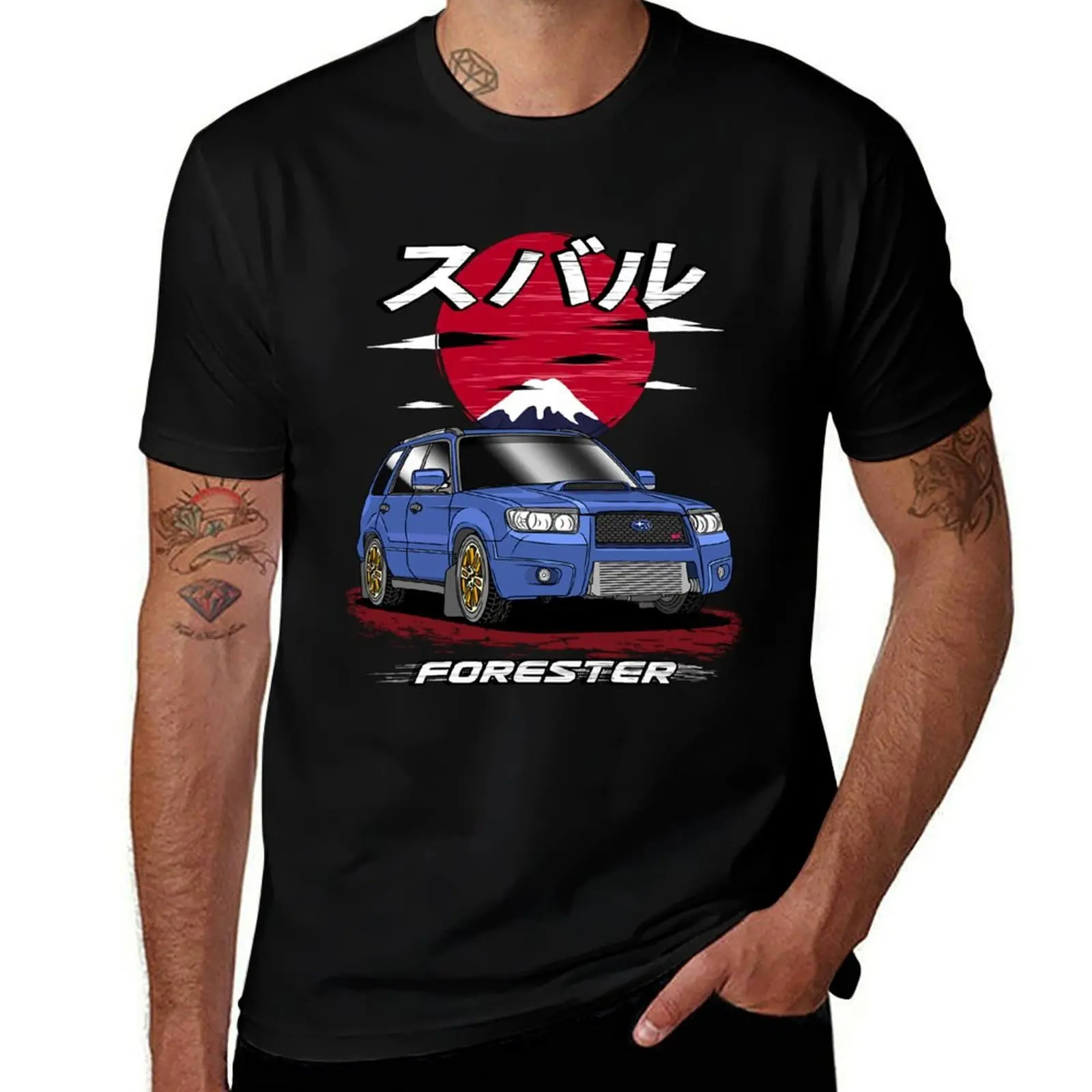 

Blue Subie Forester STi T-Shirt printed t shirts for man black cotton t-shirt plain for man package T-Shirt
