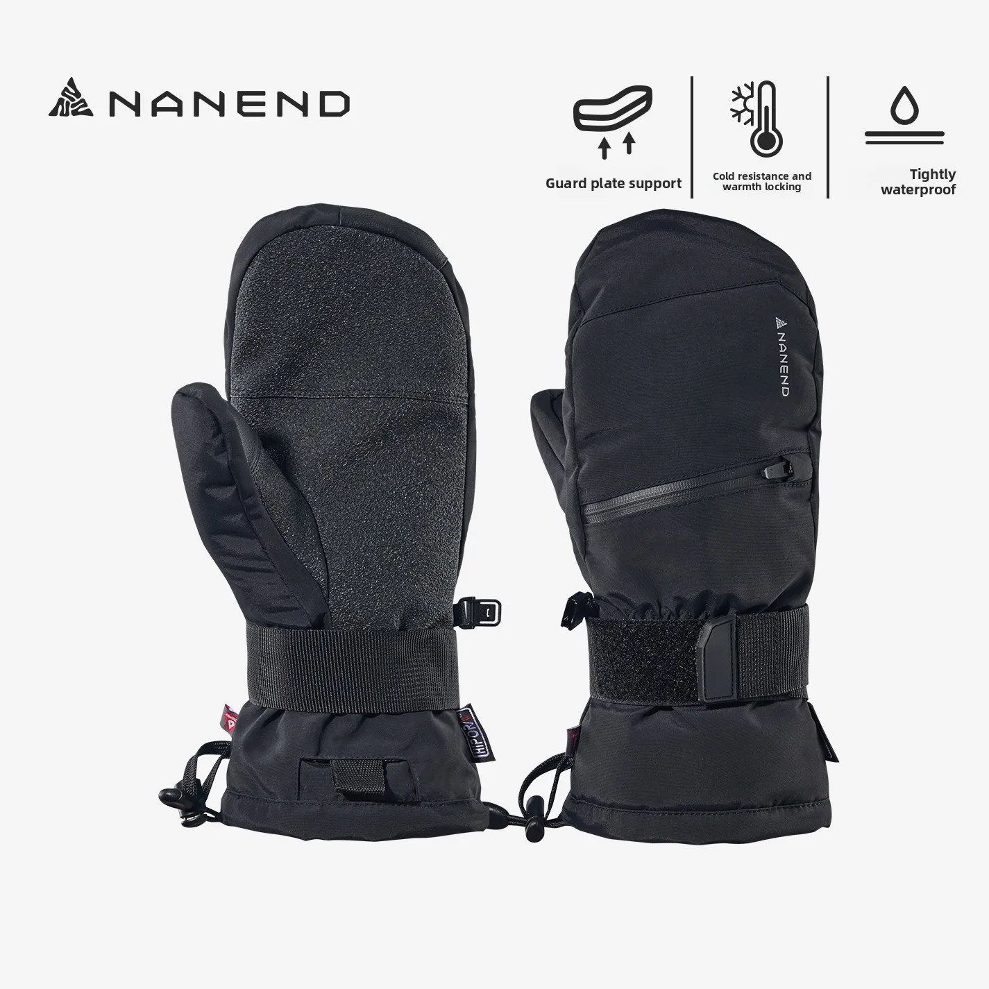 

Nanend ski gloves men's built-in protective board single and double board gold standard P cotton Kevlar professional thermal