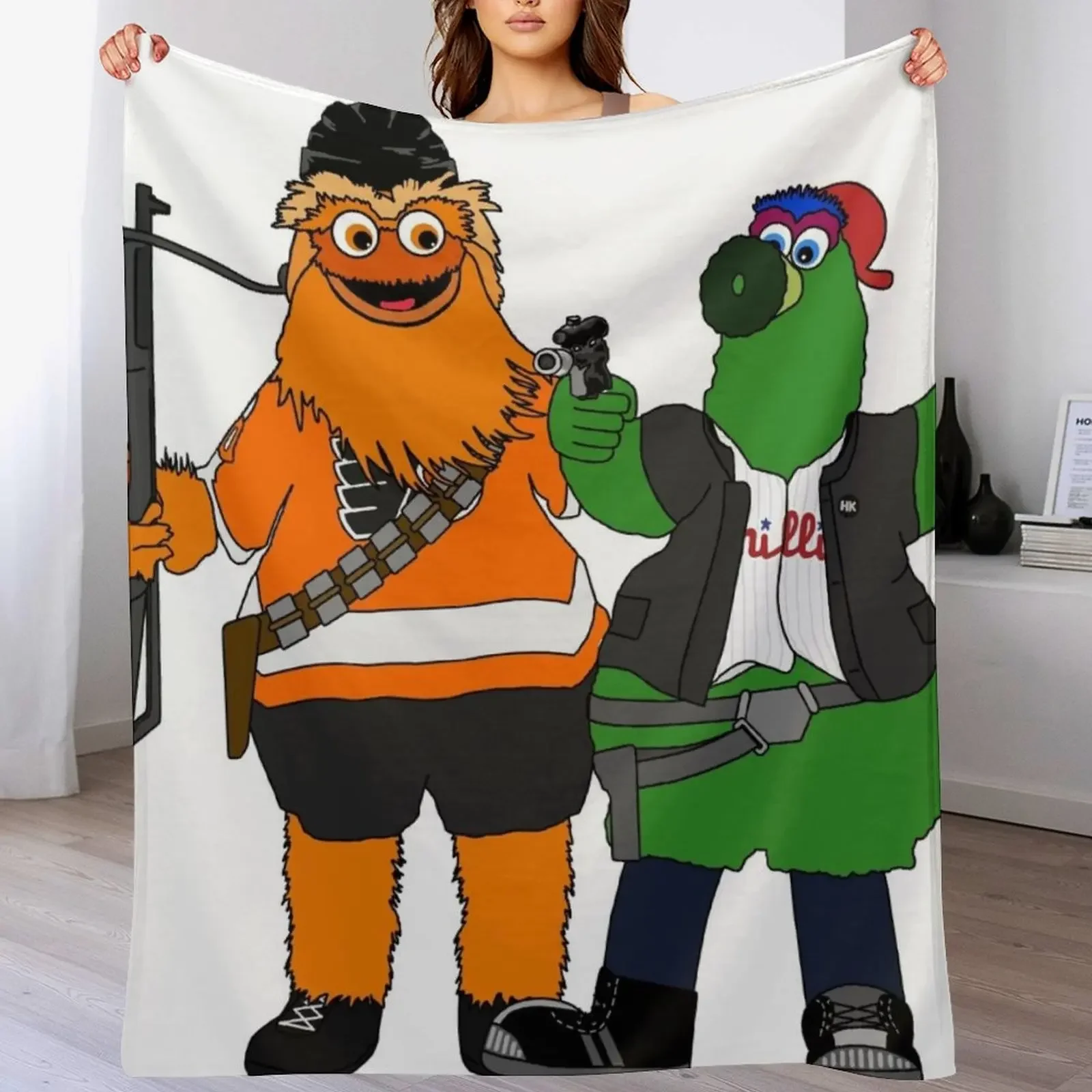 

pHan Solo and Grittbacca Throw Blanket Blankets For Bed Thins Polar Single Blankets