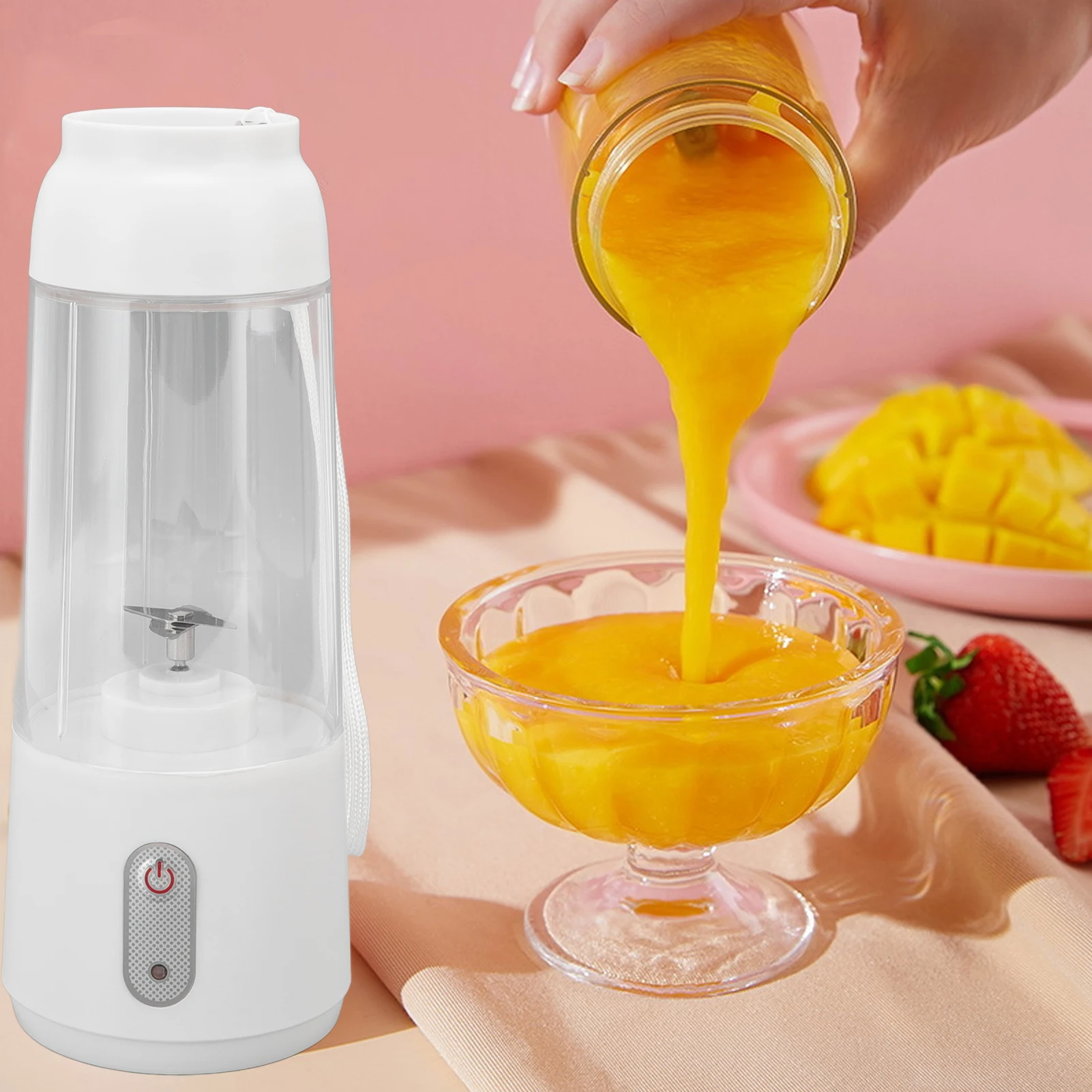 كوب لصنع العصائر الكهربائية 300 مللي 1200 مللي أمبير بطارية بنقرة واحدة عملية USB شحن يده كوب لصنع العصائر الكهربائية الآمنة للمكتب