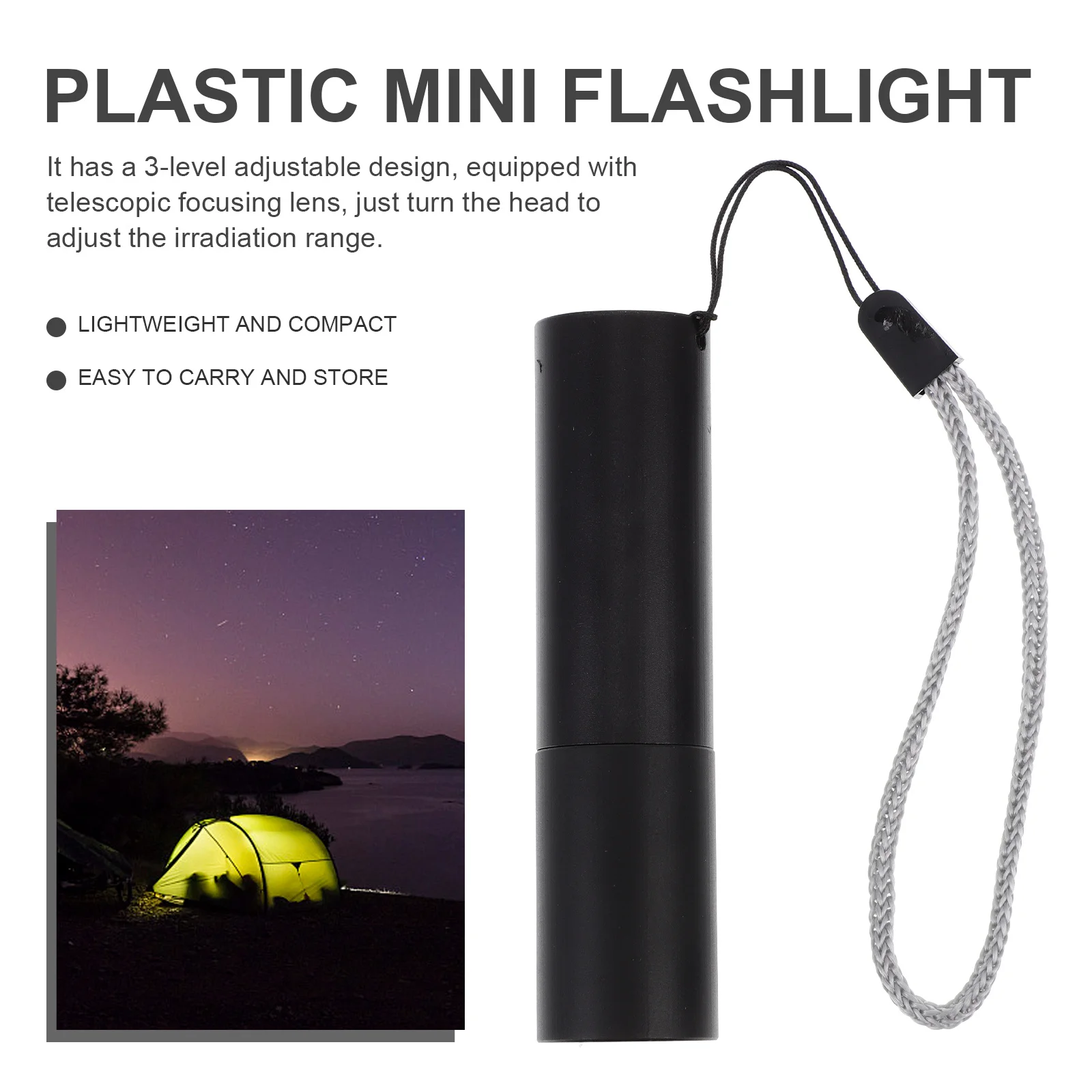 1Set مصباح يدوي صغير في الهواء الطلق المحمولة تلسكوبي مصباح يدوي زوومابلي قابلة للشحن ضوء الطوارئ التخييم المشي لمسافات طويلة