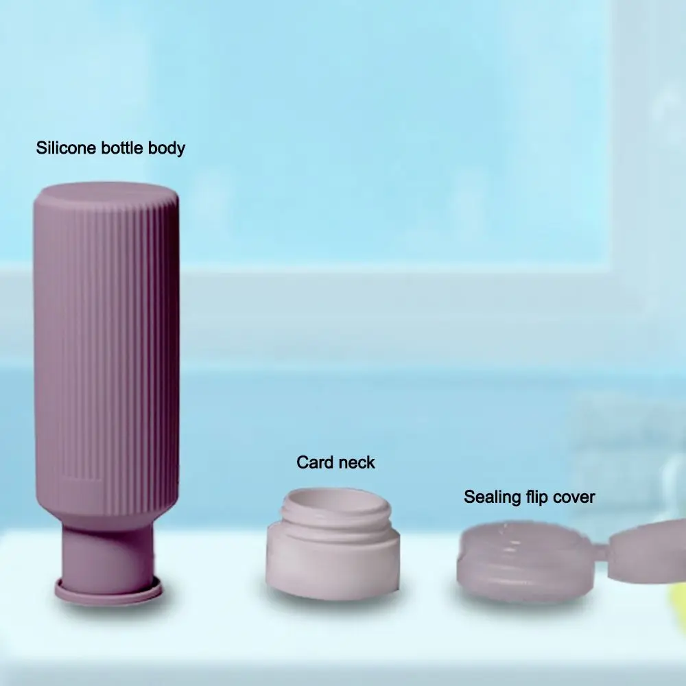 Draagbare 90 ml siliconen hervulbare flessen grote capaciteit lege douchegel lotionfles knijplotioncontainer reizen
