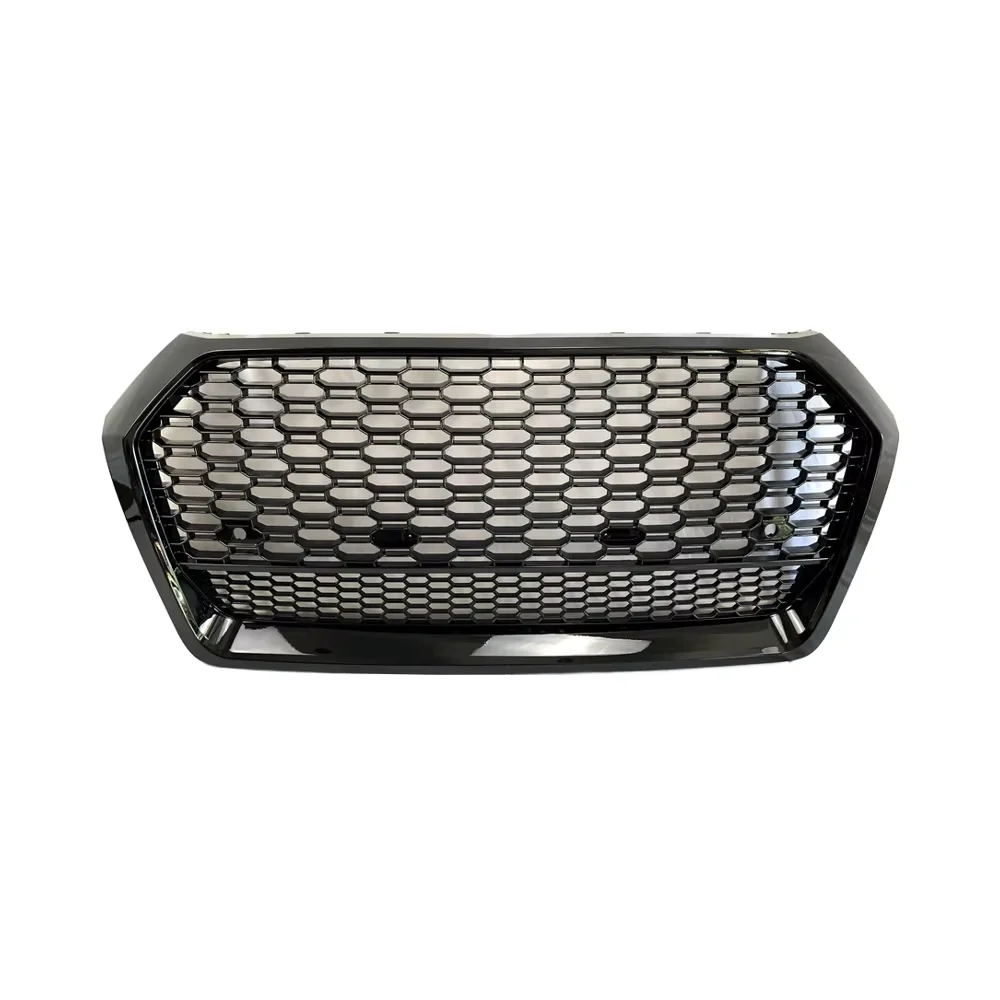 2018-2020 Black Border Honeycomb Grille for Q5 RSQ5 Front Bumper Modified