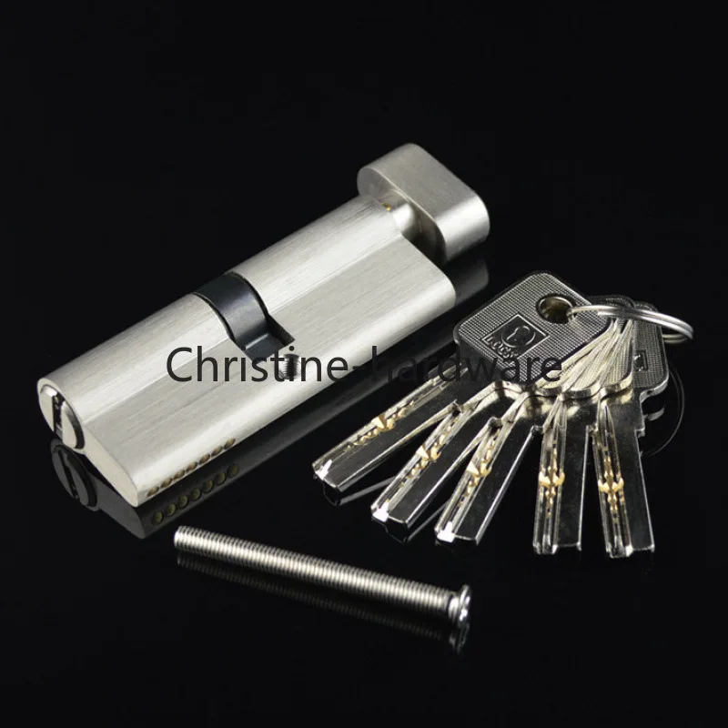 

50/55/60/70/75/80/90mm European Lock Cylinder with Keys Double or Single Open Escape Knob Billiard Lock Core Brass Bedroom Lock