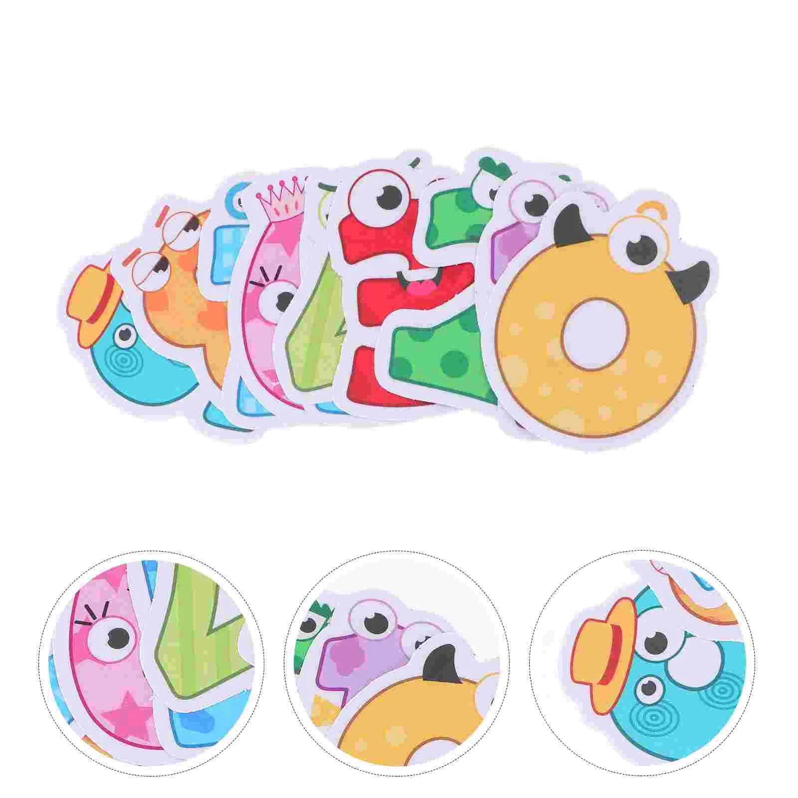 

10 PCS Bathroom Non-slip Stickers Bathtub Safety Numbers Toy Pvc Anti Skid Baby Toys for Toddlers