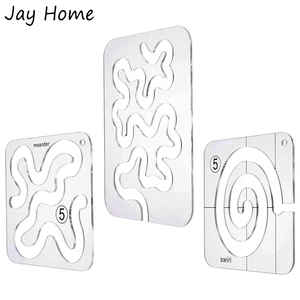 نموذج مسطرة خياطة اللحف الاكريليك لخياطة اللحف DIY ، خياطة اللحف الحرة ، حكام الخياطة ، لوازم خياطة اللحف ، شفافة ، 1 قطعة أفضل 8 مساطر نمذجة الخياطة مبيعا - No8