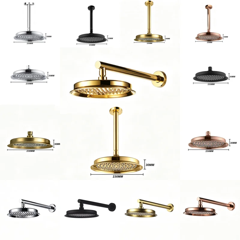 rose-gold-brass-wall-mounted-metal-black-rainfall-shower-head-extension-arm-brass-round-pipe-20-40cm-for-fixed-showerhead