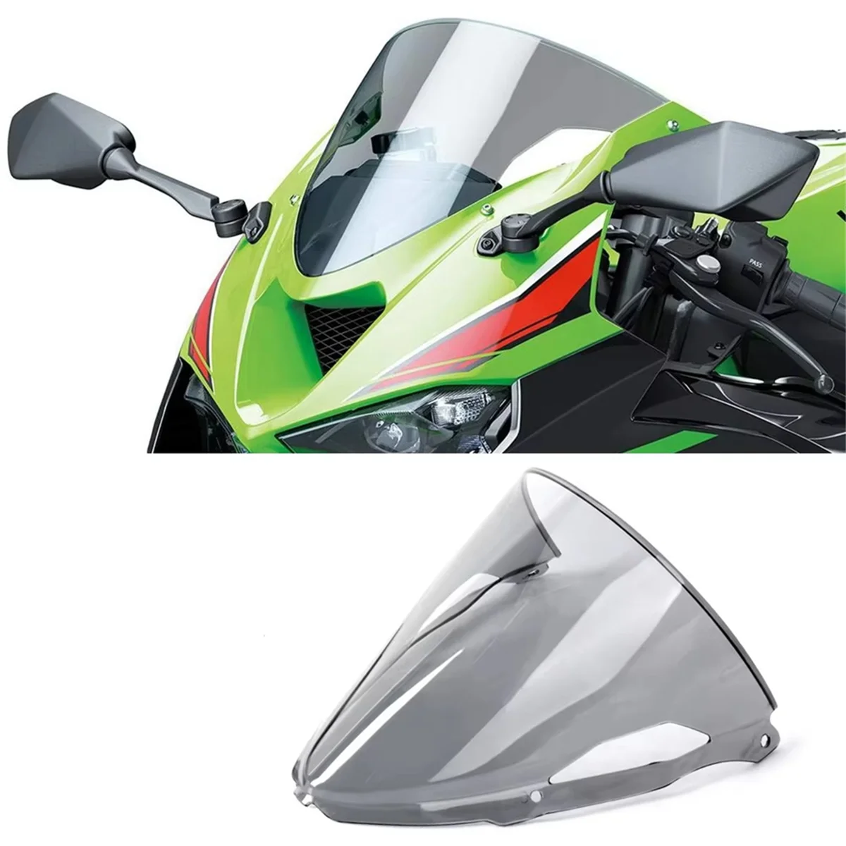 Motorcycle Accessories Windshield Windscreen Fairing Wind Deflector for Kawasaki Ninja ZX6R NINJA ZX-6R ZX 6R 2024,C