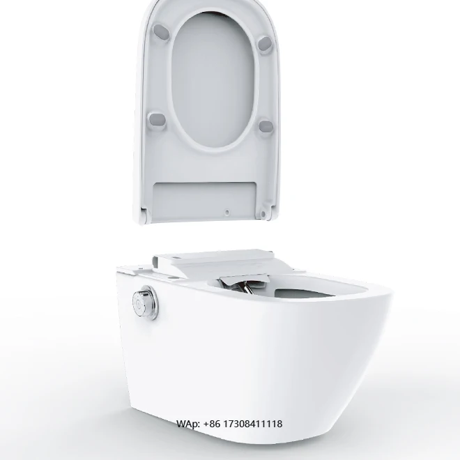 Rimless Electronic Toilet Suspended Smart Toilet Bidet Soft Cover Japanese Toilet Seat