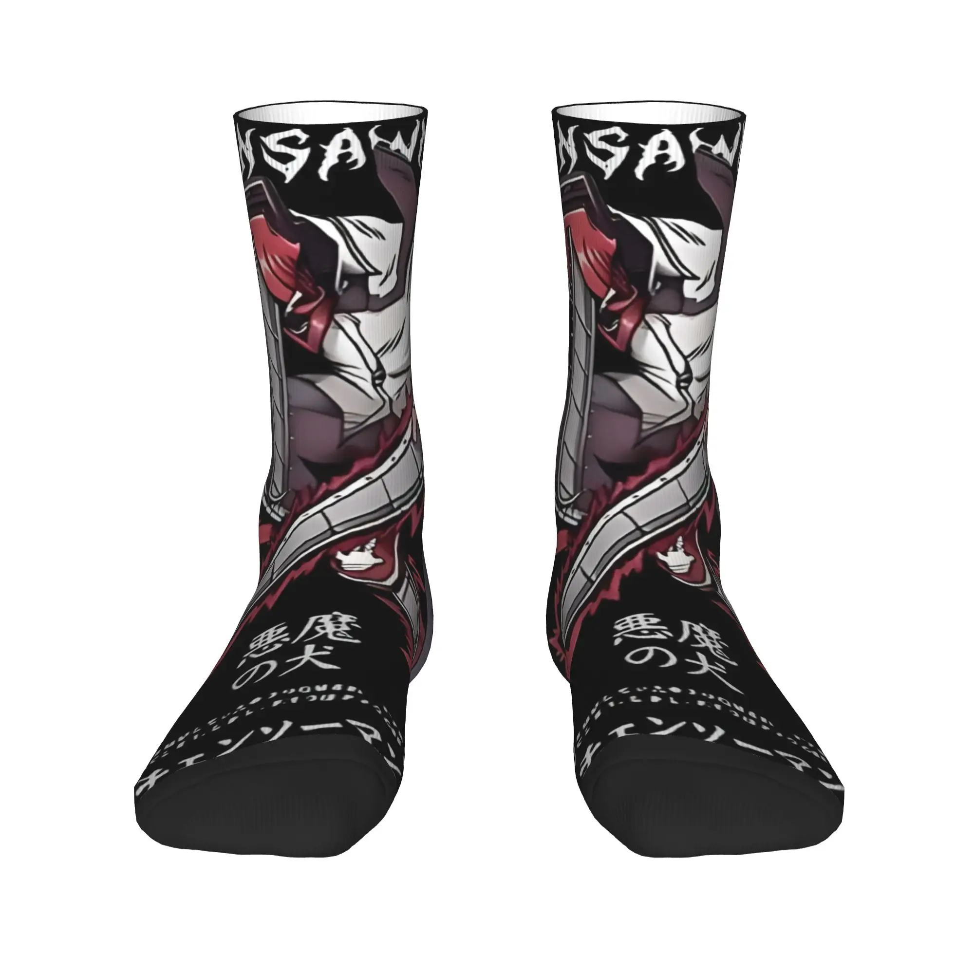 Funny Sock Bandai Chainsaw Man Denji Hip Hop Quality Pattern Printed Men Crew Socks Novelty Men's Socks