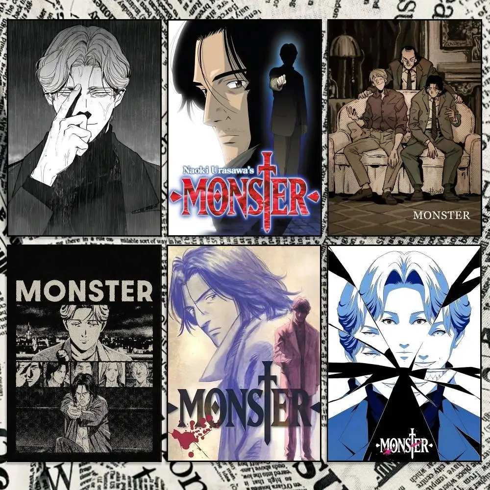 Dr-Tenma Retor Anime MONSTER Poster High Quality Dorm Living Room Aesthetic Wall Decoration Painting Stickers Gift