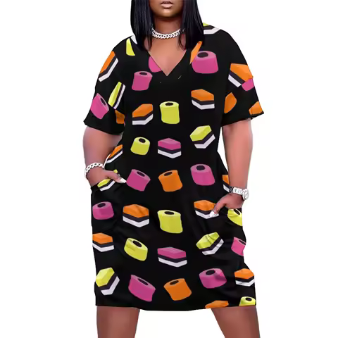 Liquorice Allsorts Sweets Loose Pocket Dress luxury dress Dresses Cocktail of dresses luxury evening dresses 2025
