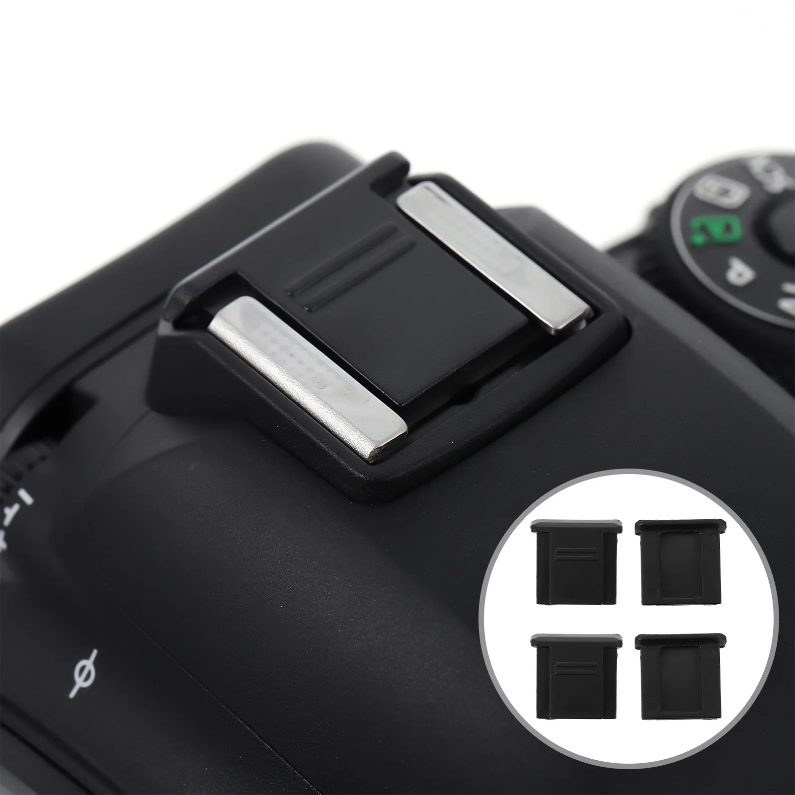 

4Pcs Camera Hot Shoe Cover Special Size Protective Cap ABS Material Anti Scratch Fingerprint Moisture Oxidation