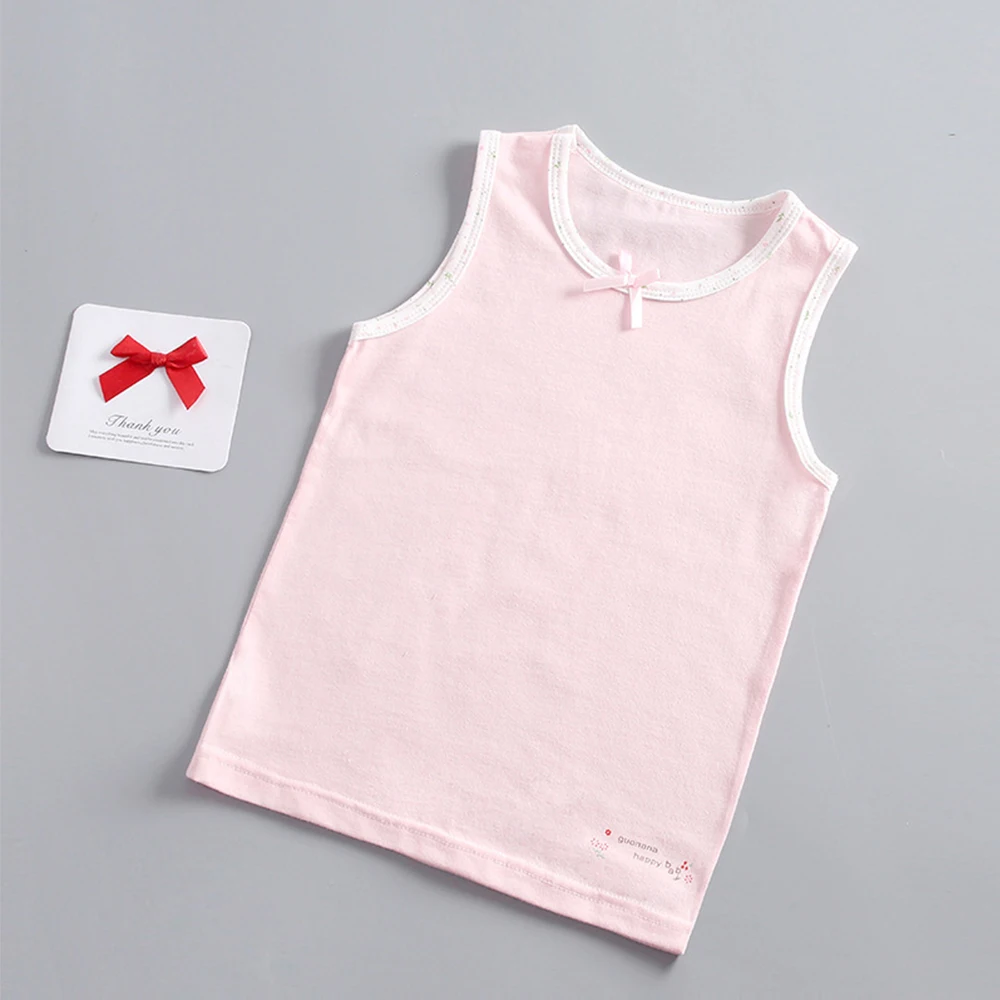 Summer Tank Tops For Girls Cartoon Underwear Young Teens In Lingerie Cotton Sport Top Children Undershirts 3pcs/lot