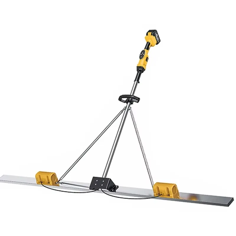 Dual Motor Electric Trowel Polishing Machine 2.0m Flat Vibrating Ruler for Concrete Lithium Battery Construction Machinery