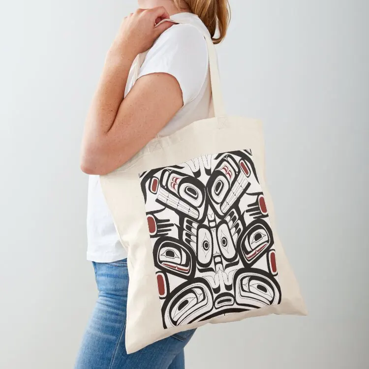 Pacific Northwest Orca Raven Bear totem Formline Hiada Salish style first nations native american Tote Bag