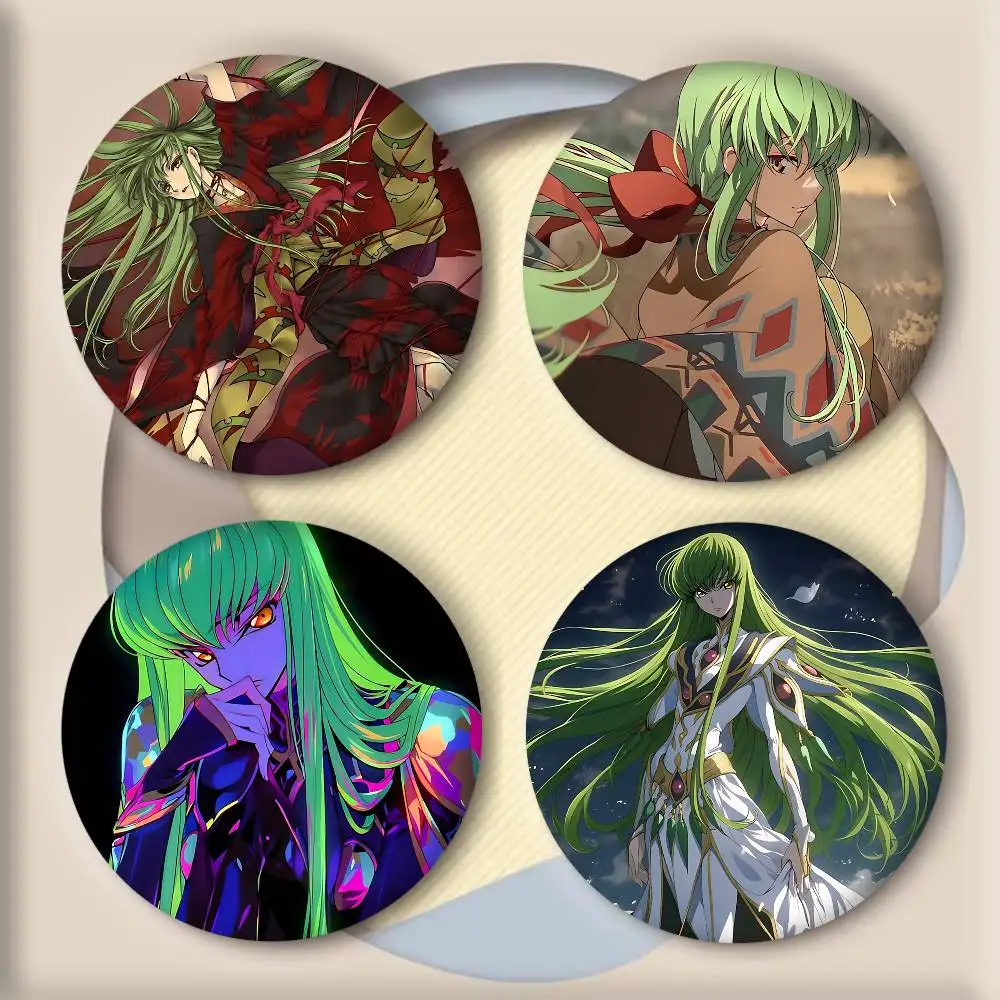Anime Code G-Geass C.C Round badge lapel pin backpack clothing jewelry accessories gift brooch