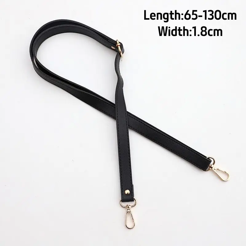 130cm Faux Leather Shoulder Bag Strap DIY Purse Handle Adjustable Crossbody Handbag Belt with Clasp Replacement Strap For Bags