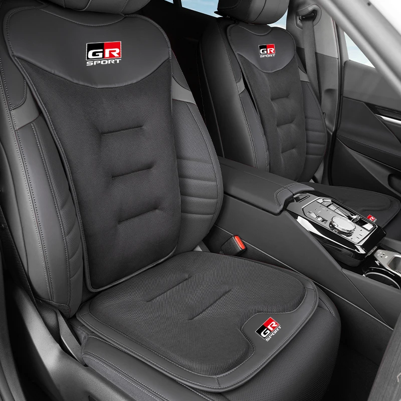 Car Seat Ice Silk Cushion Pad Anti-slip Protect Seat Cover Mat For Toyota GR GAZOO RACING Prado Yaris Hilux Corolla Auris Rav4