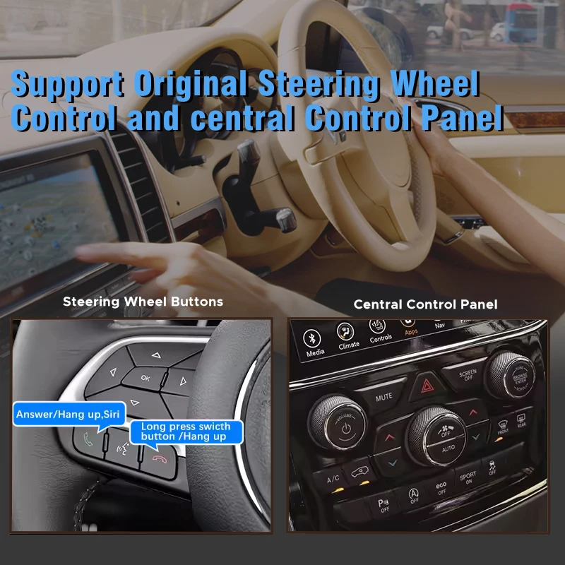 ジープ グランドチェロキー用 ワイヤレスCarPlay Android Auto