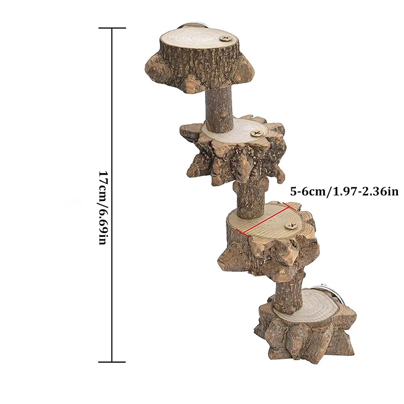 Bird Platform Perch Playground For Parakeet, Cage Natural Wood Play Stand Parrot Flat Perches For Medium Birds Pets Supplies