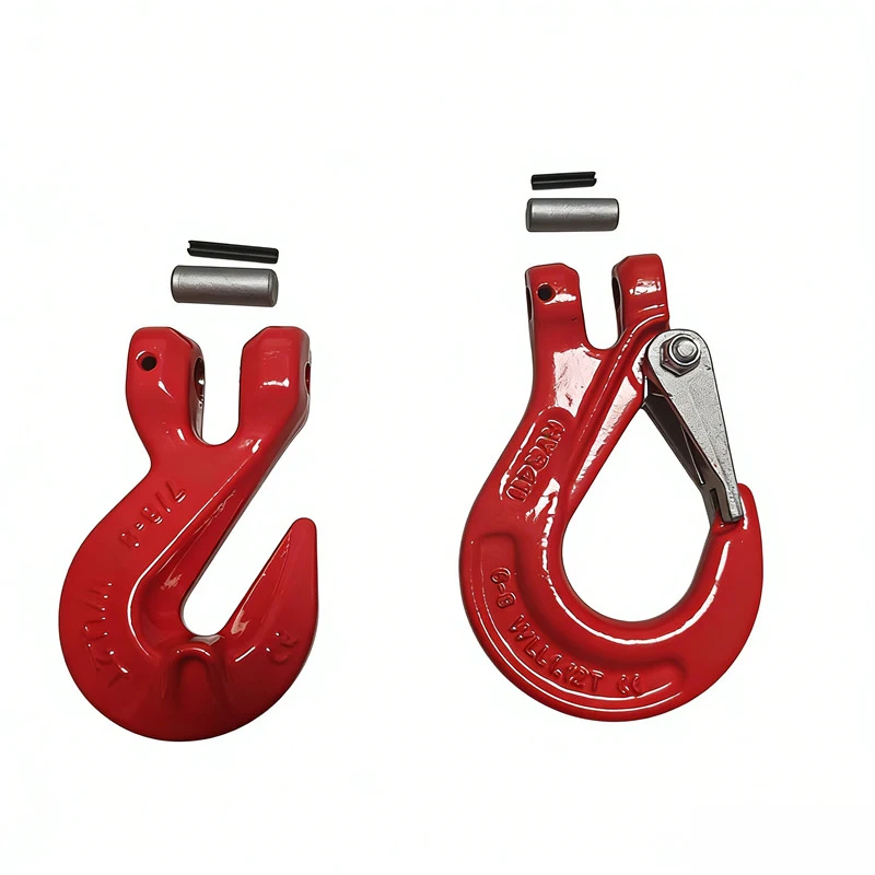 High Strength Crane Lifting Goat-horn Shape Clasp With Lock,Australian Style Grab Hook Bearing Weight 1-5 Ton