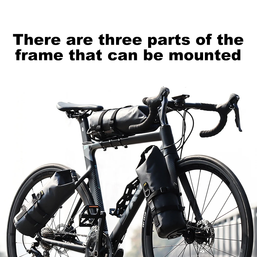 5L دراجة شوكة حقيبة دراجة شوكة حقيبة مقاوم للماء ركوب الدراجات حزمة عاكس حزام سعة كبيرة للدراجات الجبلية الطريق الدراجات