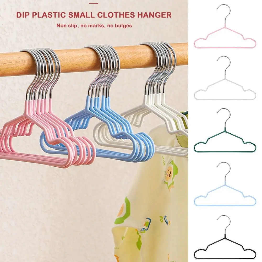 10PCS New Solid Color Pet Hanger Non-slip DIY Pet Clothes Hanger Metal Mini Coat Hanger Clothes
