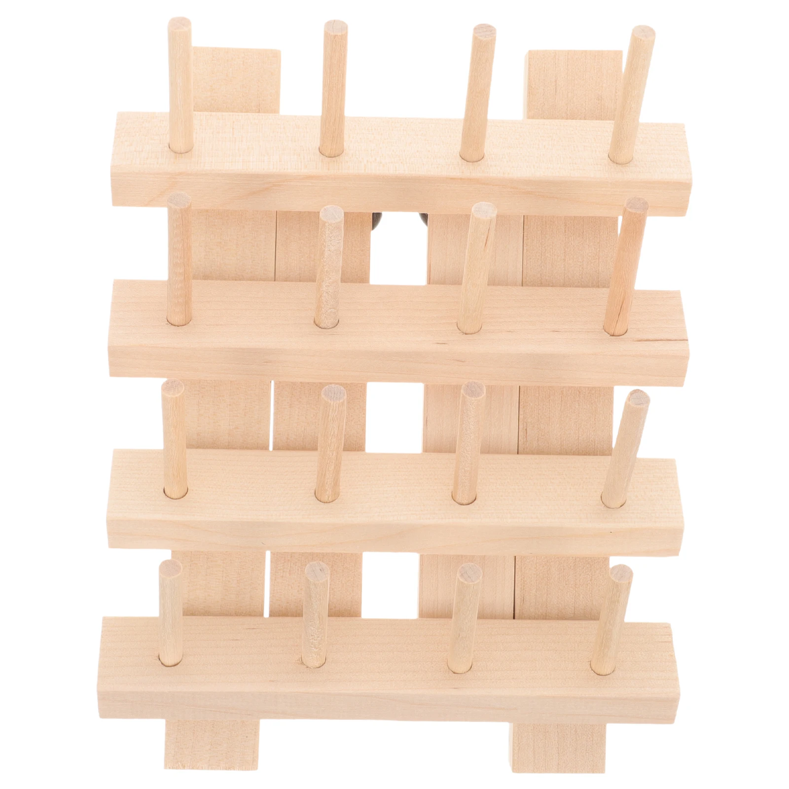 

16 Spool Thread Holder Wooden Sewing Storage Rack Desktop ganizer Multi Functional Embroidery Knitting Tool