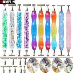 HOMFUN New Multifunctional Metal Screw Thread Tips ，Threaded Bits Accessories Embroidery Pen，Diamond Painting Dot Drill Tool