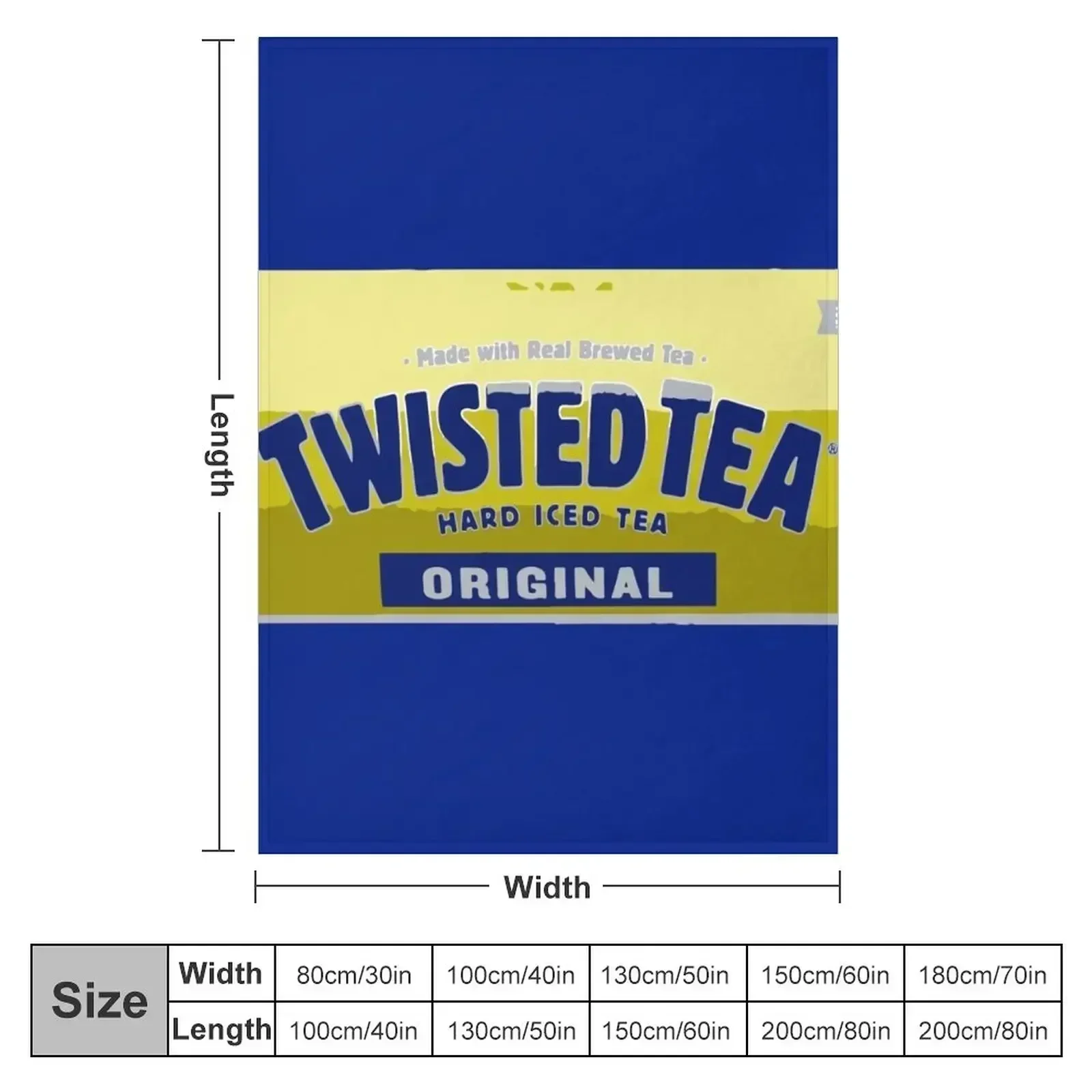 Basic Twisted Tea Can Tall Boy Throw Blanket couch cozy soft plush fuzzy picnic outdoor blanket