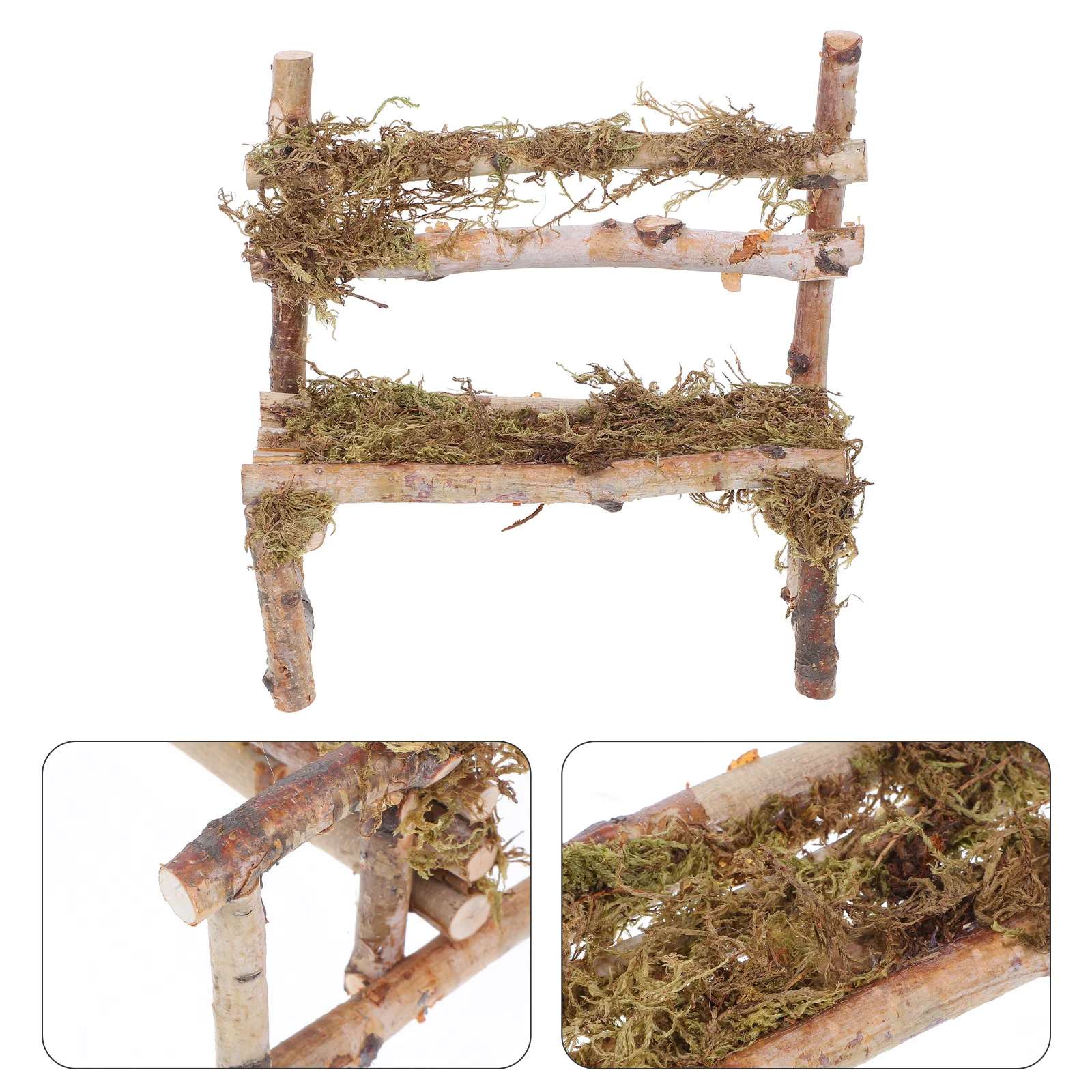 Mini ornamenti per sedie in legno Squisiti piccoli mobili Finestra Casa Soggiorno