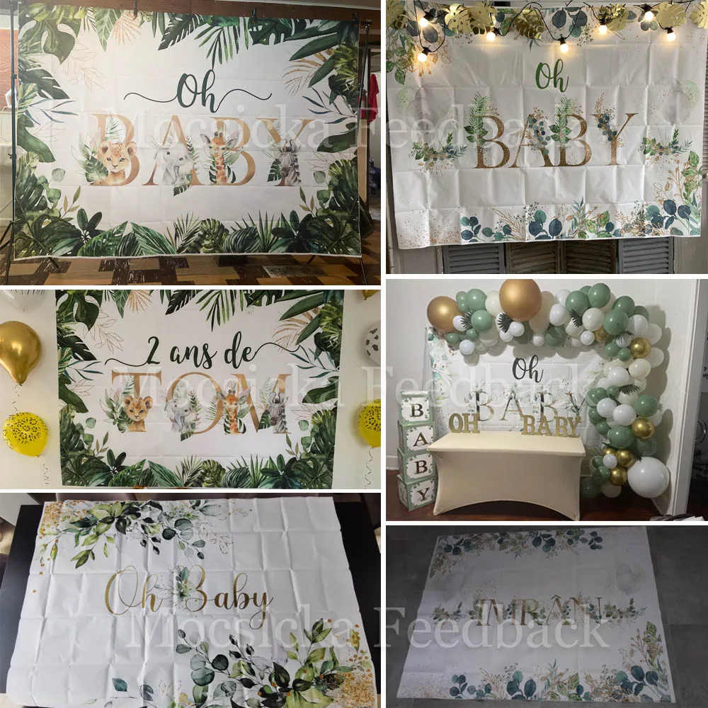 Животные джунгли сафари о ребенок фон новорожденный 1-й день рождения торт стол Декор реквизит детский душ фон фотостудия