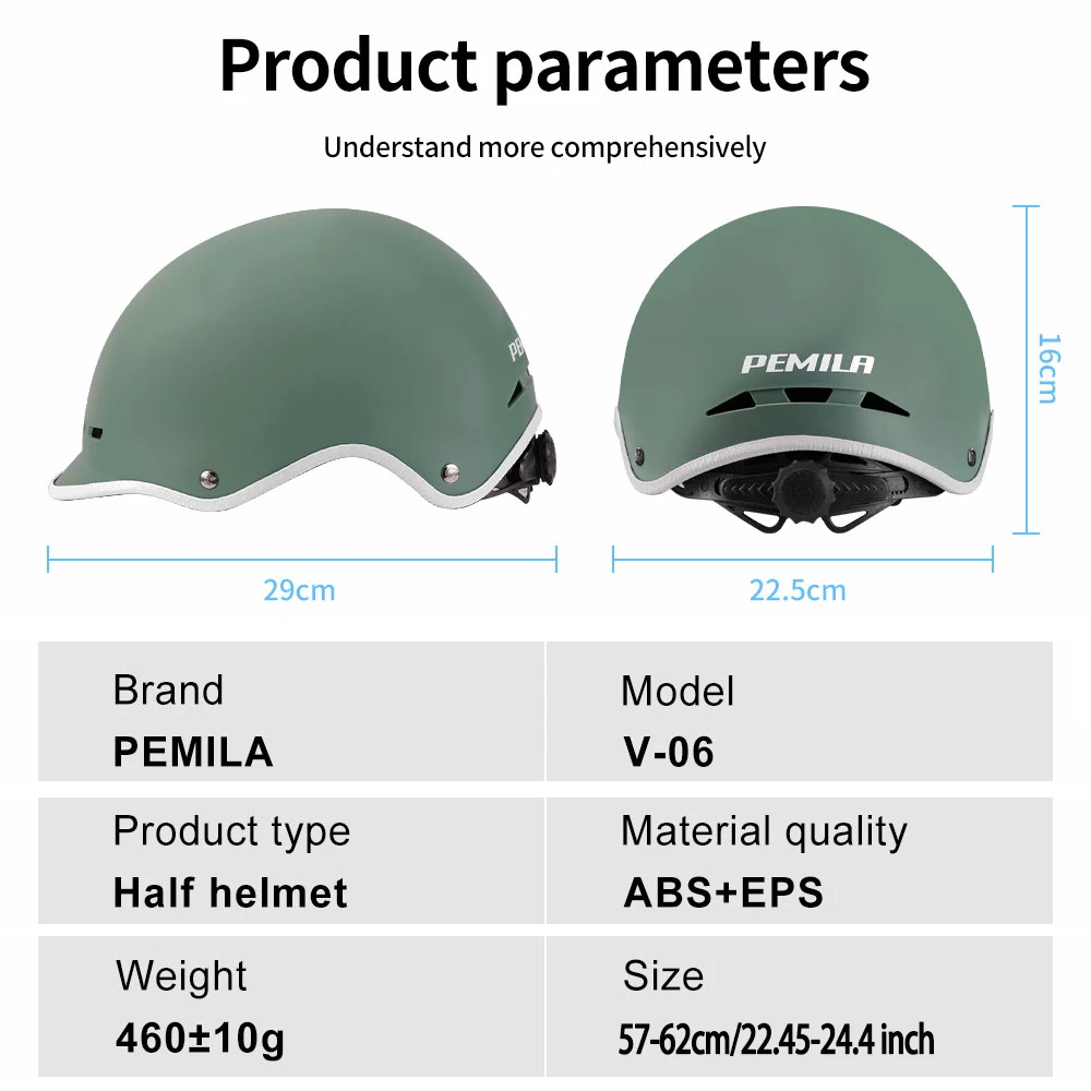 Kask rowerowy PEMILA Kask rowerowy dla dorosłych Urban Commuter Regulowane kaski rowerowe Hulajnoga Skate Road Kask jeździecki MTB