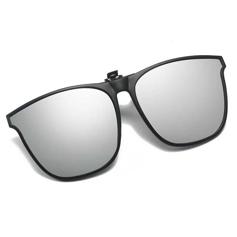 Gepolariseerde clip op zonnebril heren autobestuurderbril UV400 zonnebril anti-glare vintage vierkante bril