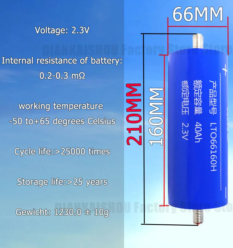 18-72 buah asli Yinlong 2.3v 40ah lithium titanate LTO 66160 baterai kapal listrik surya speaker mobil memulai catu daya