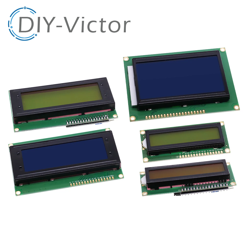 LCD1602 LCD 1602 2004 12864 modulo schermo verde blu 16x2 modulo Display LCD a caratteri 20 x4 Controller HD44780 luce blu nera