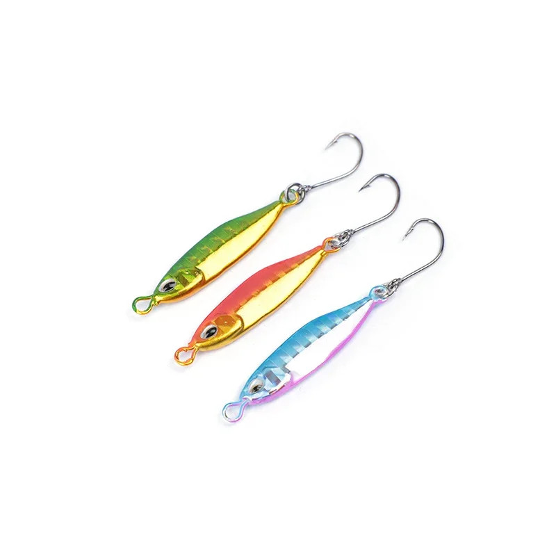 New Mini Fishing Lure 3.2CM 5g Spoon Metal Lures Spinnerbait Minnow Small Fish Single Hook Jig Stream Trout Winter Ice