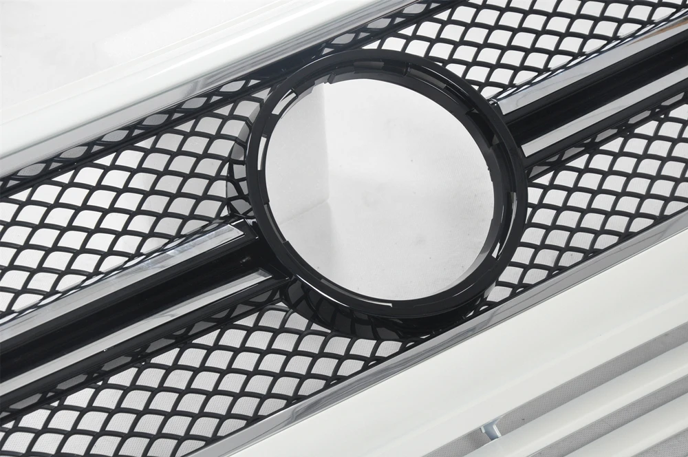 Front Grill Grille For Mercedes-Benz G Class W463 1999-2018 G550 G500 G350 G55 G63 AMG White/Black Upper Bumper Hood Mesh Grid