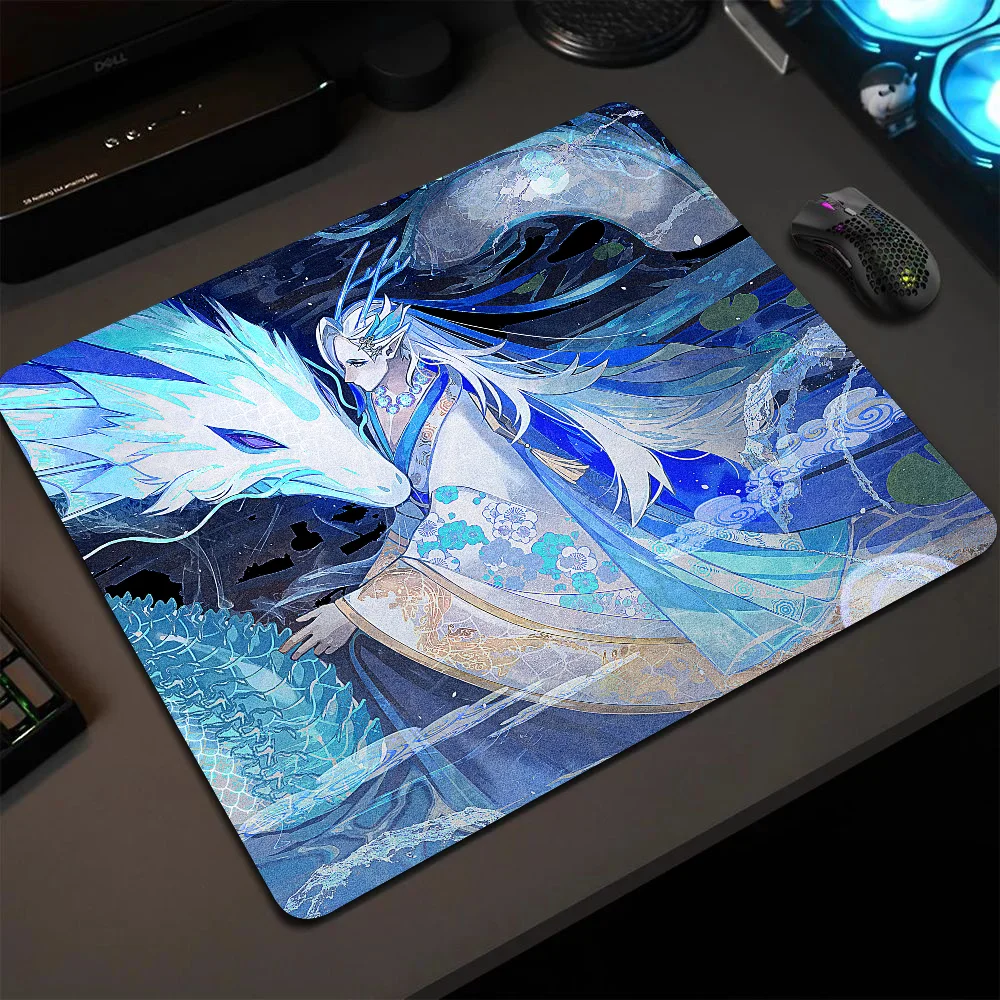 

Neuvillette Genshin Impact Mousepad Small LockEdge Mouse Pad For Gamers Computer Desk Pad Anti-slip Rubber