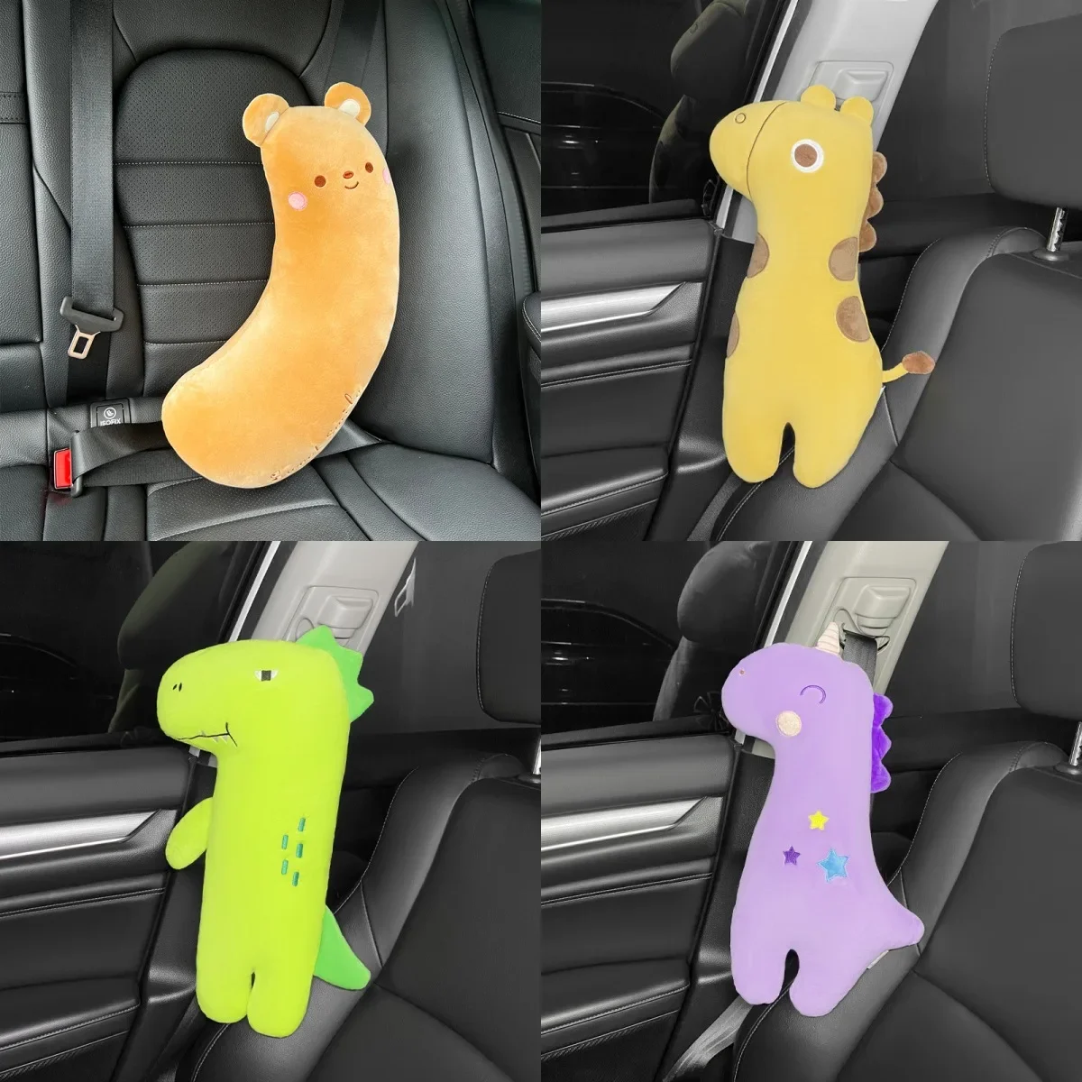 Car Safety Belt Cover Baby Seat Belt Protector Neck Cushion Sleeping Head Support Unicorn Cute Pillow Belt for Children Girl Boy