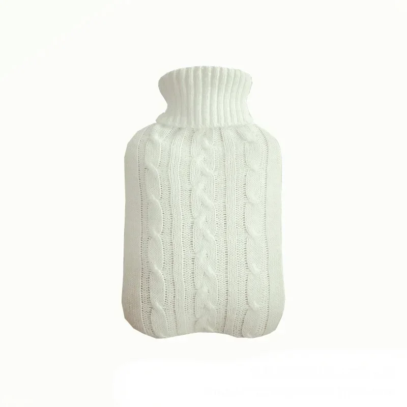 Large 2L Hot Water Bag Needle Cover Warm Hot Water Bottle Bag Fleece Knitted Cover Winter Anti-scalding Hand Warmer Cover